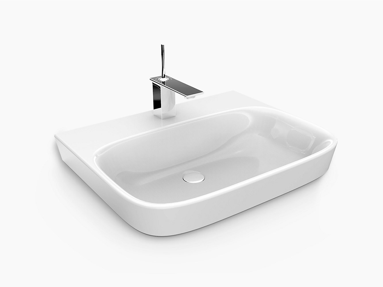Vessel Lavatory With Faucet Deck With Single Faucet Hole 77761t